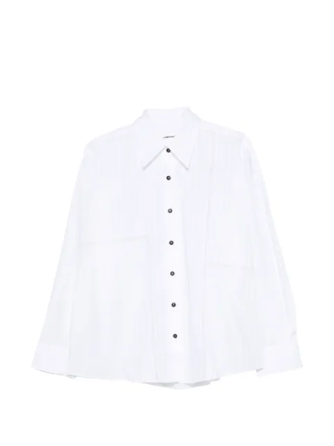 Cordera lace-trim button-down shirt