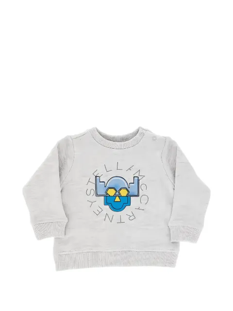 Stella McCartney Kids robot-print cotton sweater