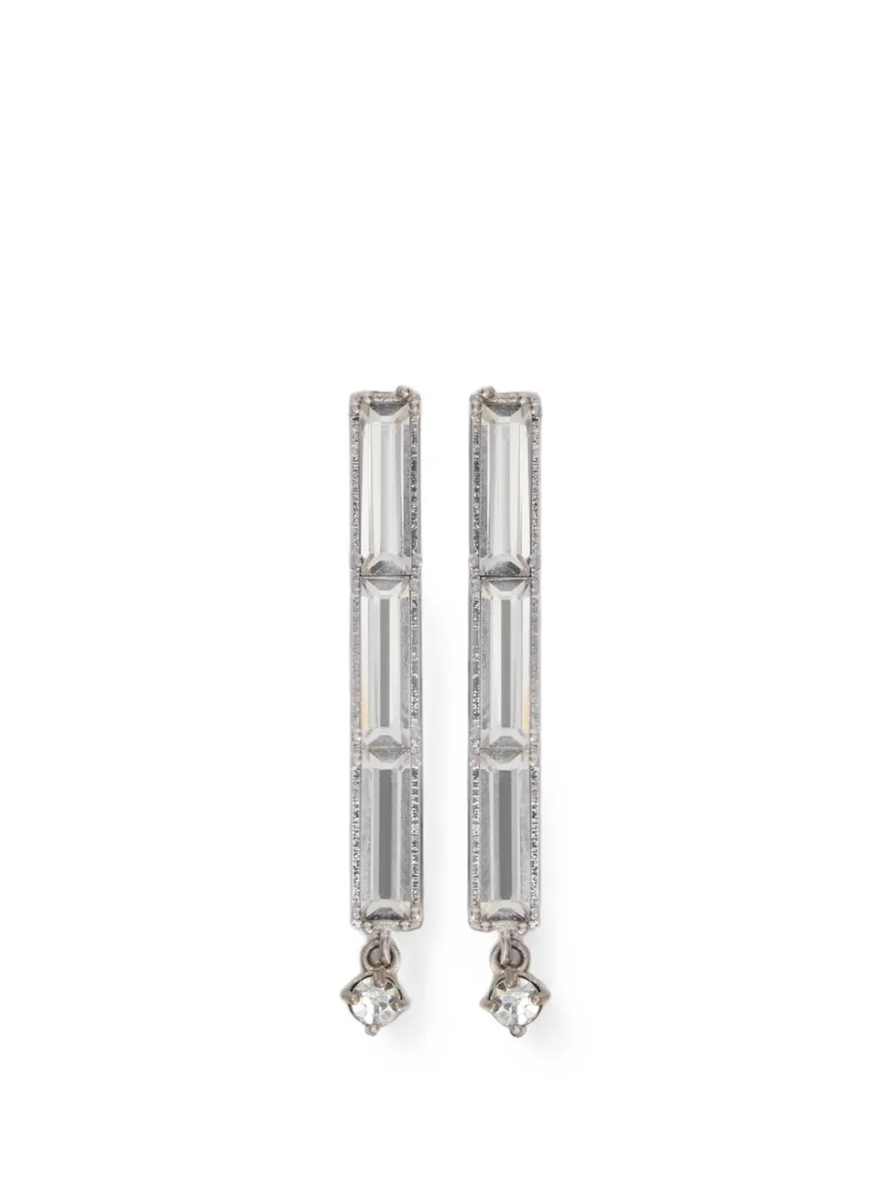 Jil Sander crystal-embellished handcrafted earrings - Silber