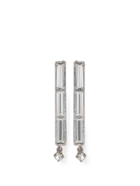 Jil Sander crystal-embellished handcrafted earrings