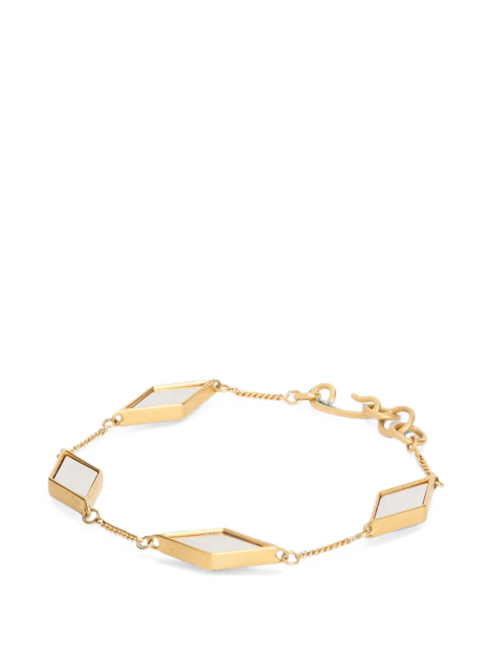 Jil Sander argyle-pattern mirror-effect bracelet
