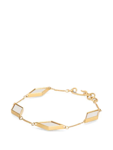Jil Sander argyle-pattern mirror-effect bracelet