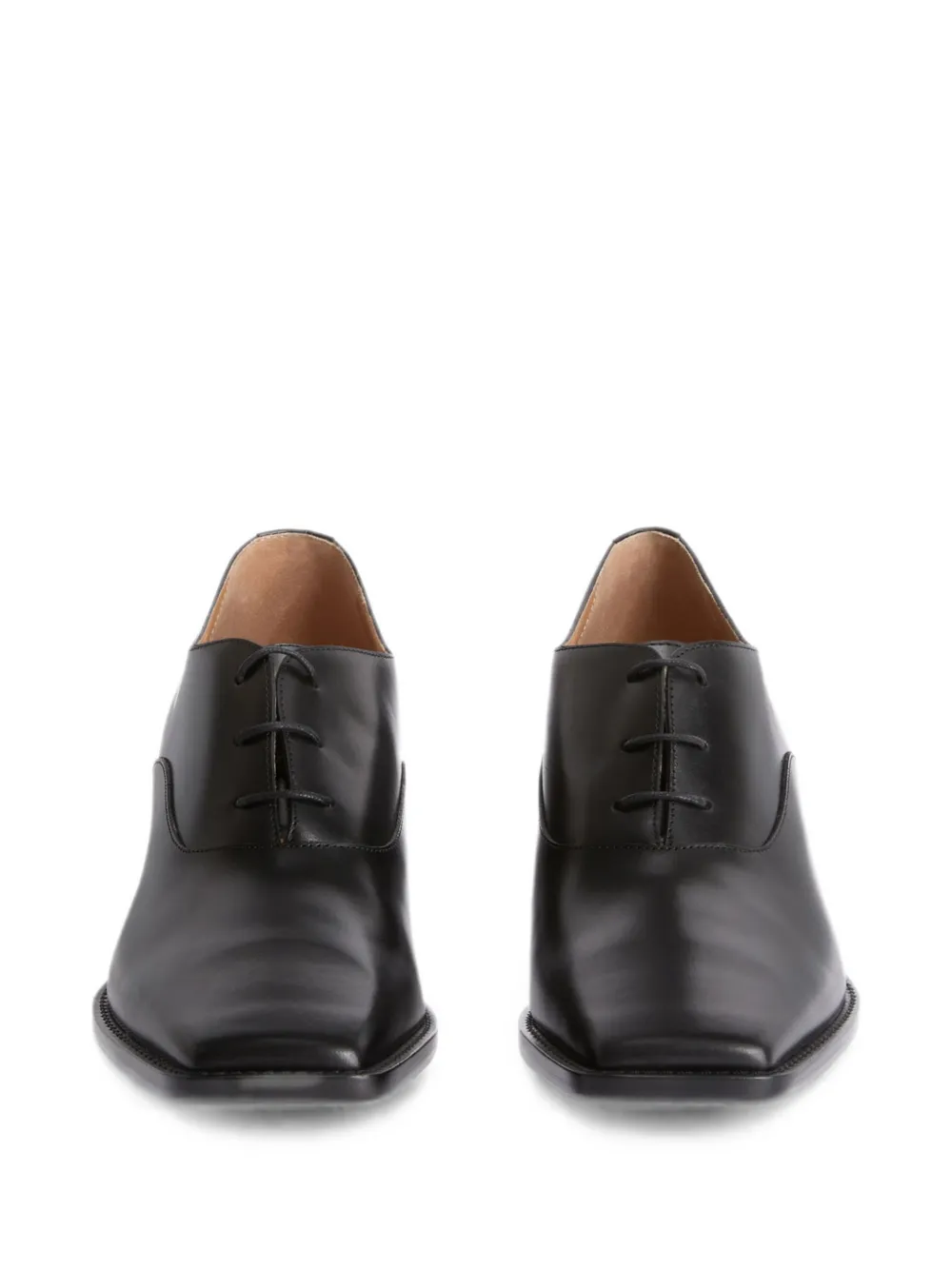 Jil Sander square-toe lace-up shoes Zwart