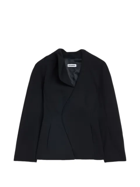 Jil Sander wool sablé structured jacket