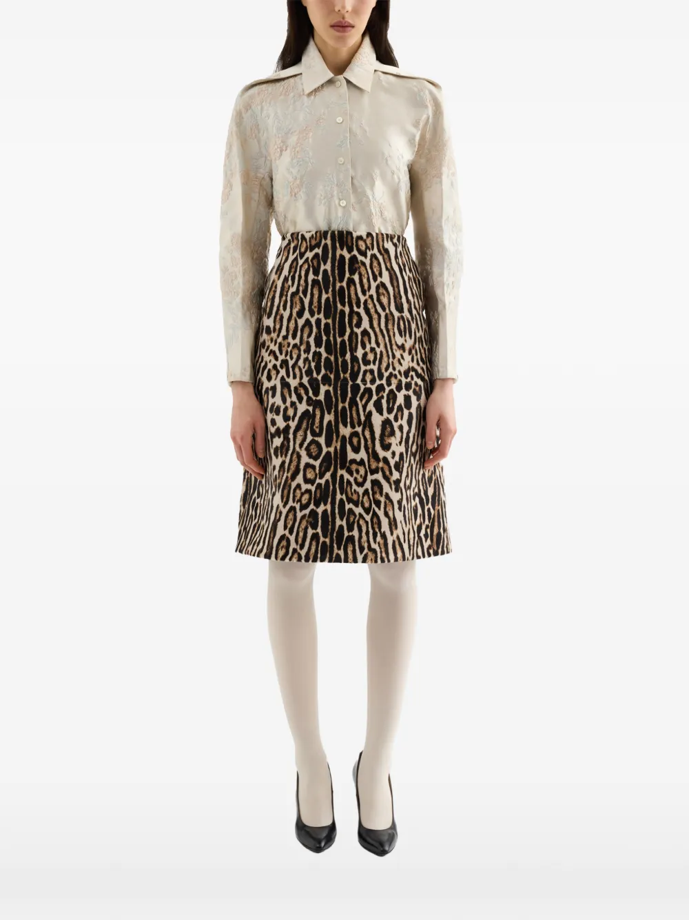 Jil Sander Cloqué blouse Beige