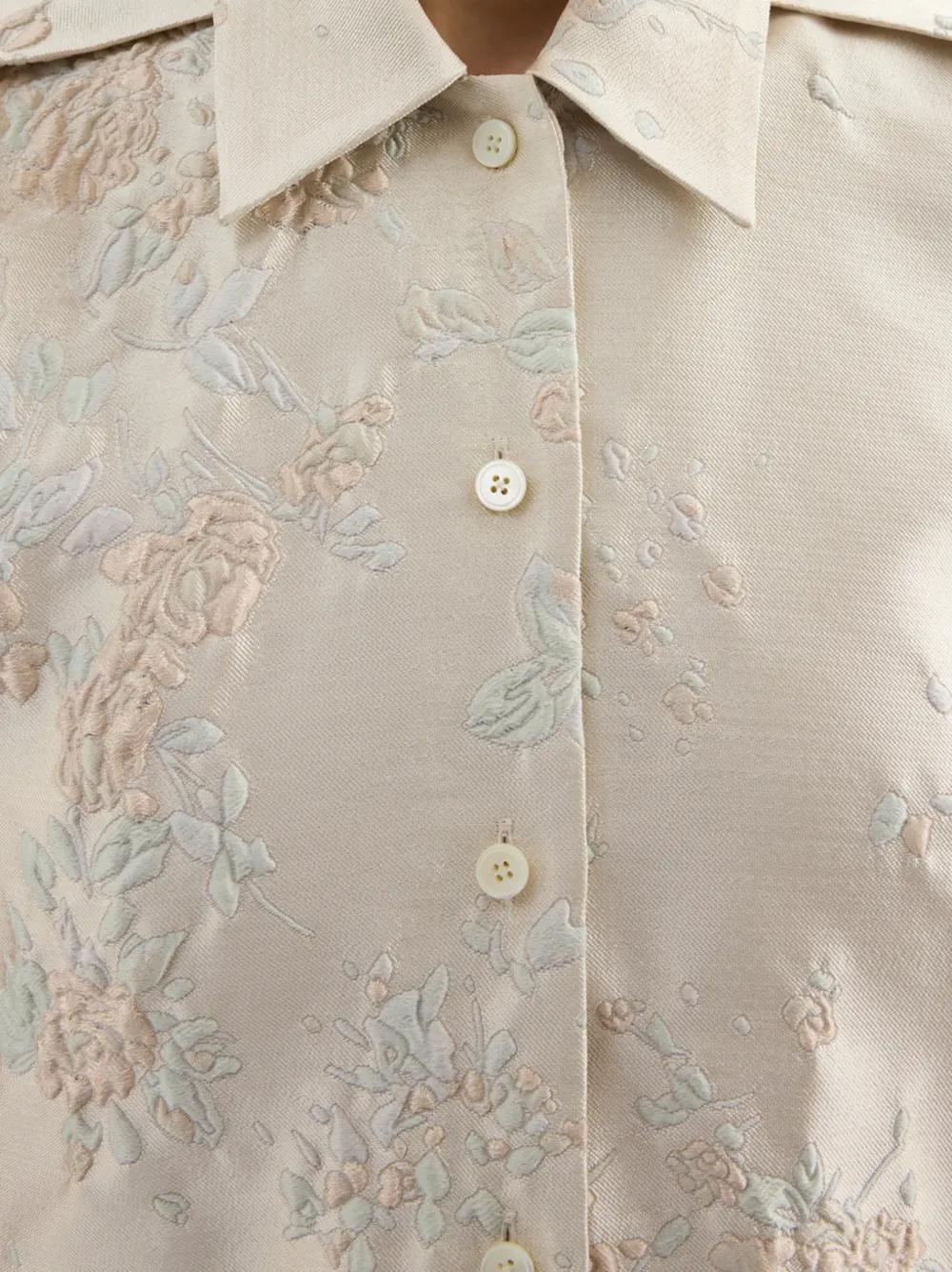 Jil Sander Cloqué blouse Beige