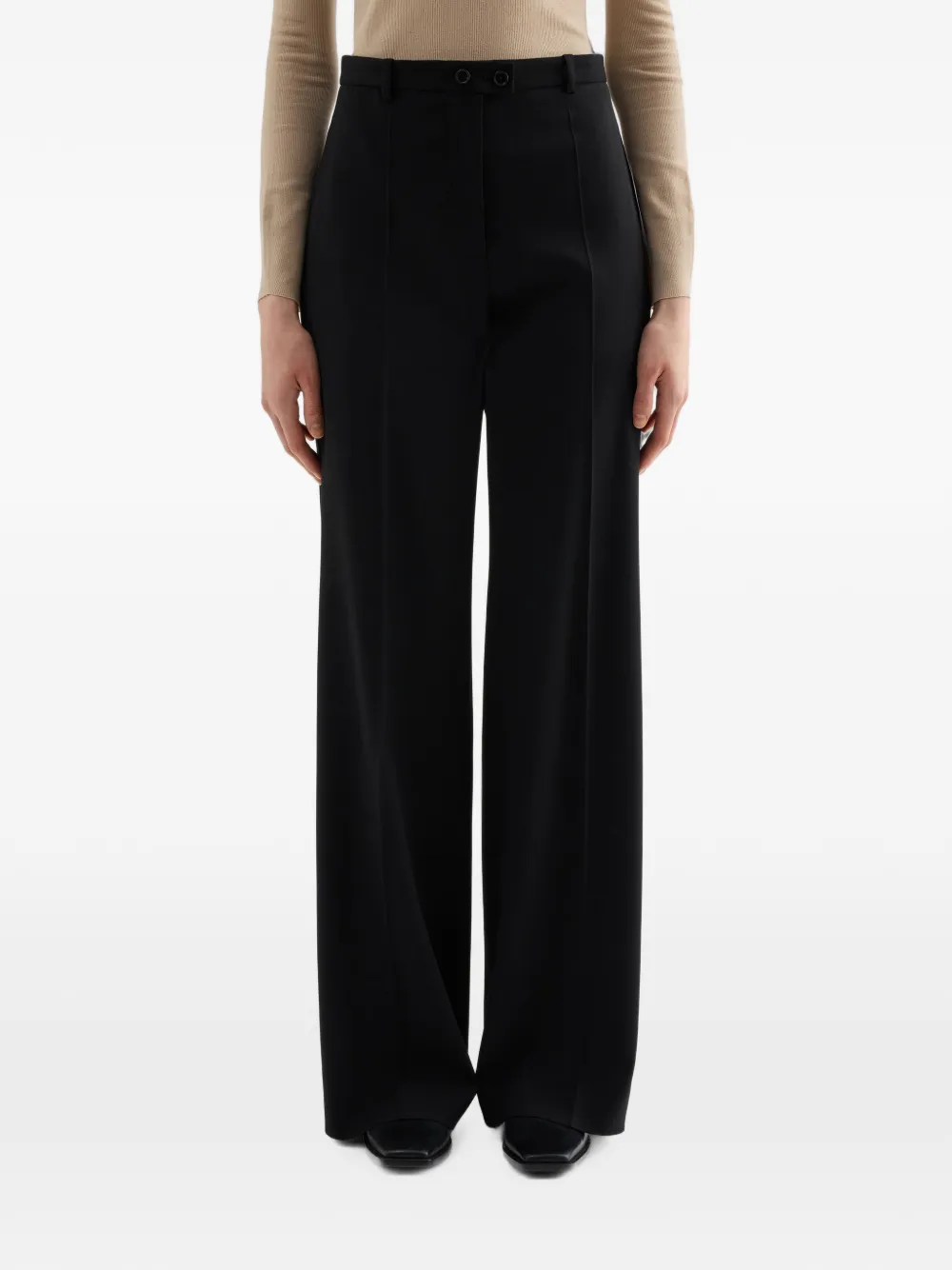 Jil Sander Wollen canvas broek Zwart
