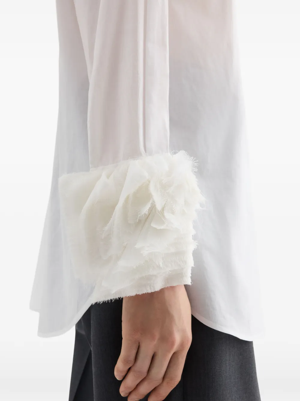 Jil Sander Katoenen mousseline blouse Wit