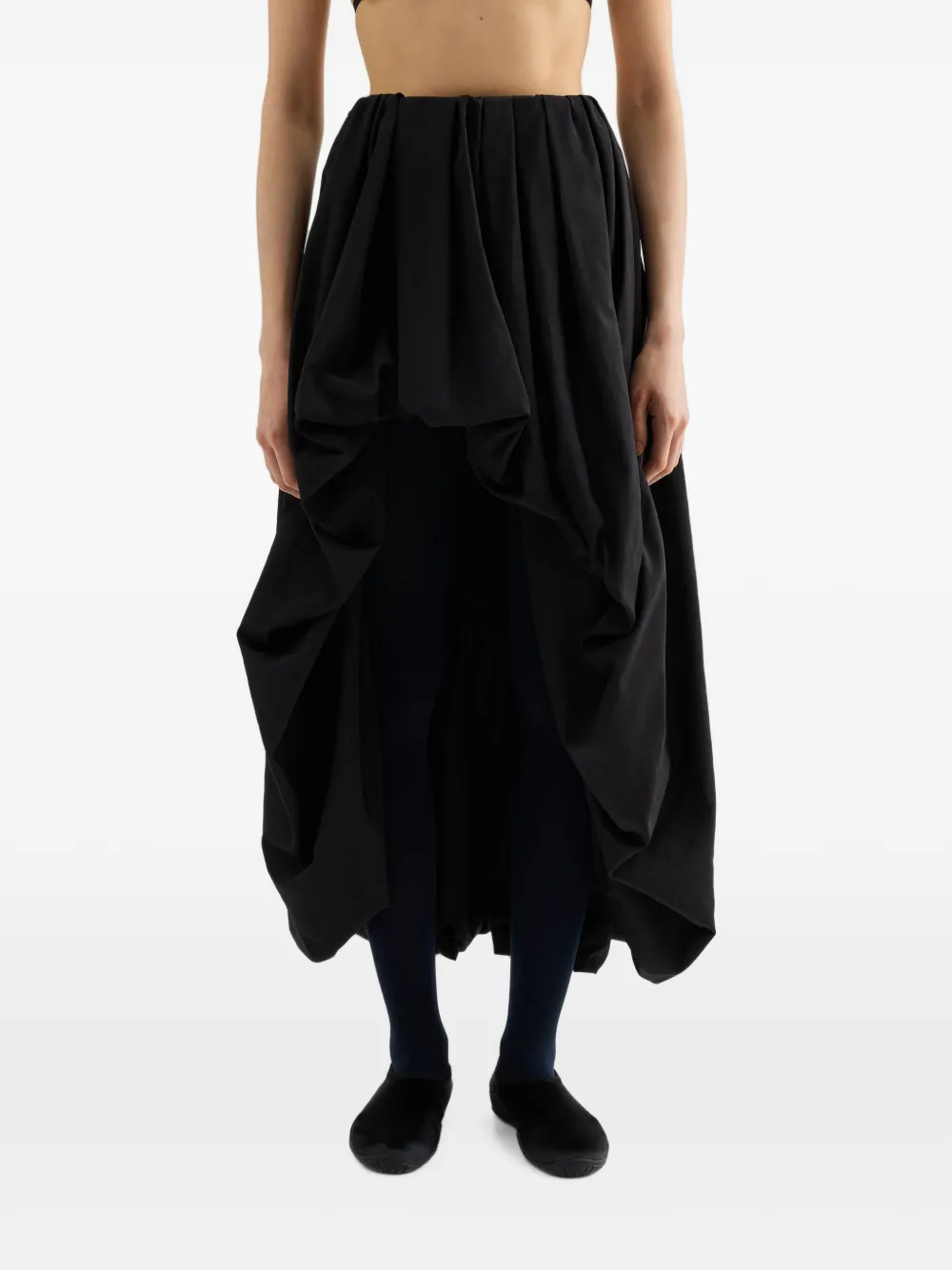 Jil Sander Lichtgewicht rok van tafzijde Zwart