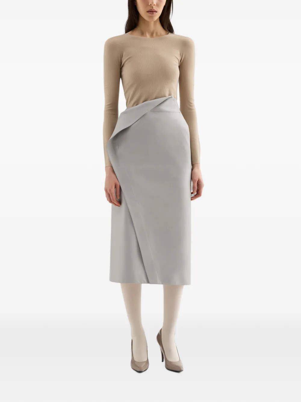 Jil Sander ribbed-knit top Beige