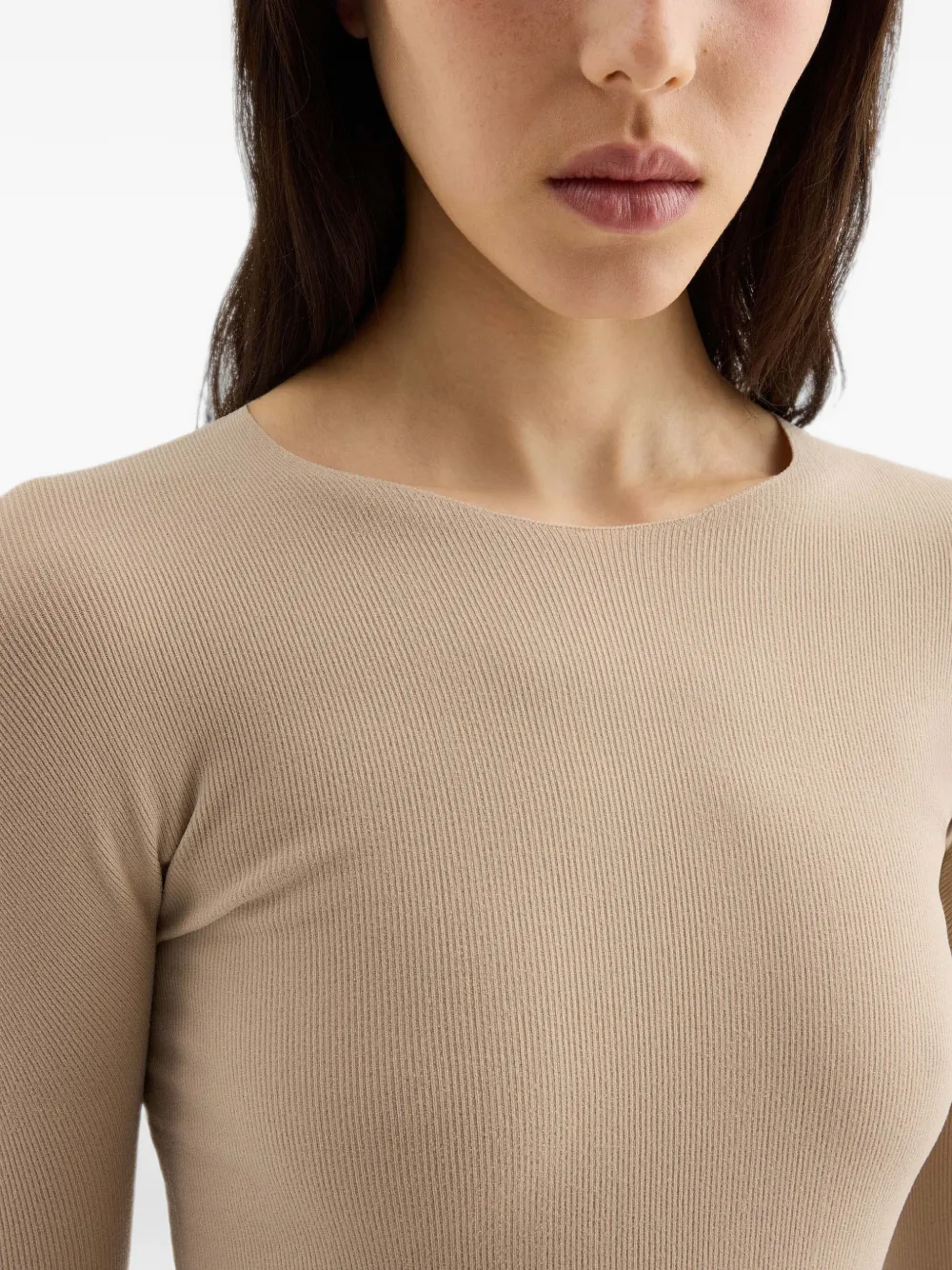 Jil Sander ribbed-knit top Beige