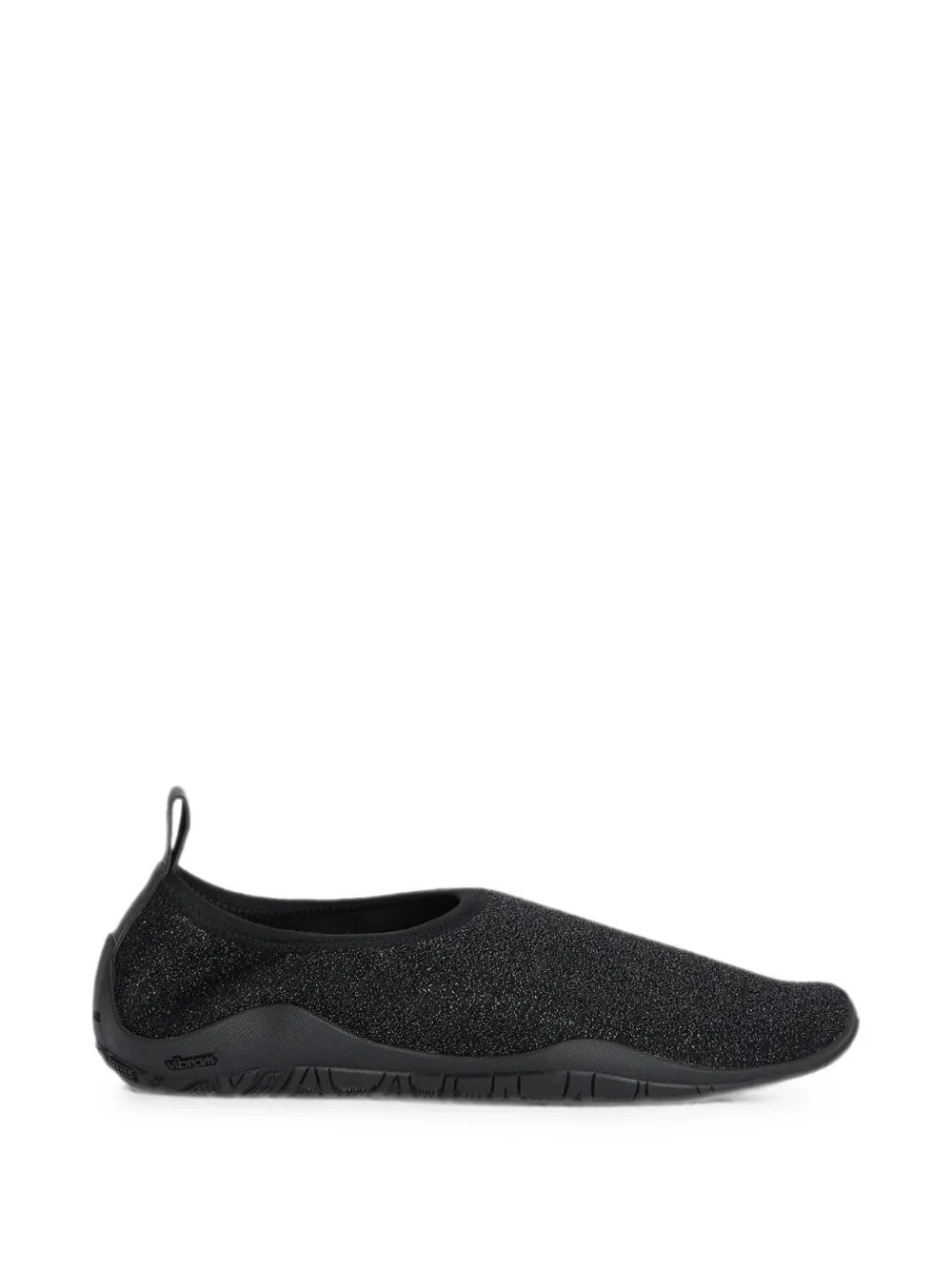 Jil Sander Glitter-effect Pull-tab Sneakers In Black