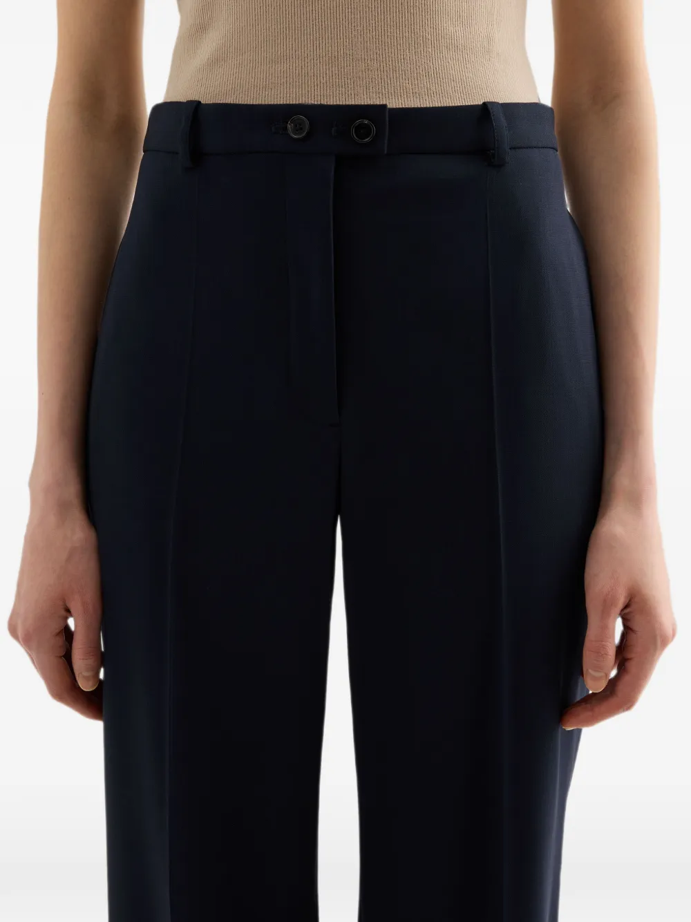 Jil Sander wool cady trousers Blauw