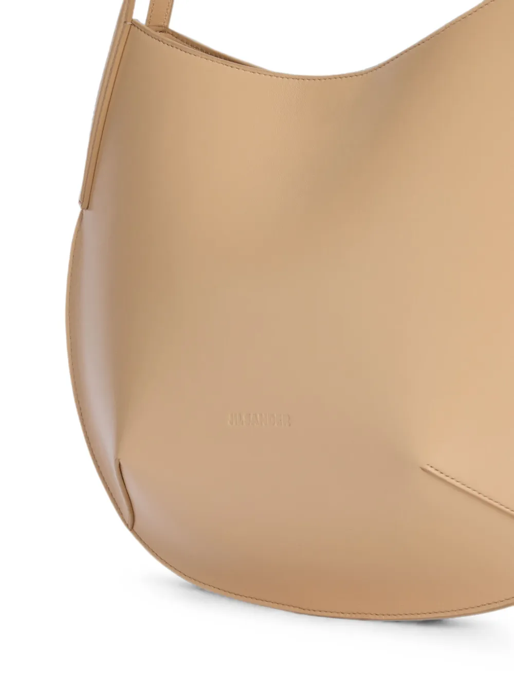 Jil Sander Kante schoudertas Beige