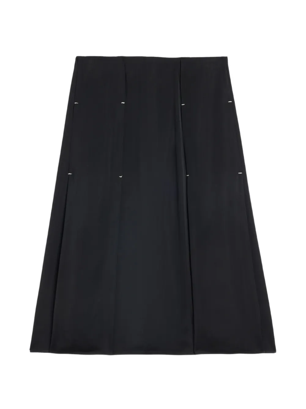 Jil Sander fluid viscose pleated skirt - Schwarz