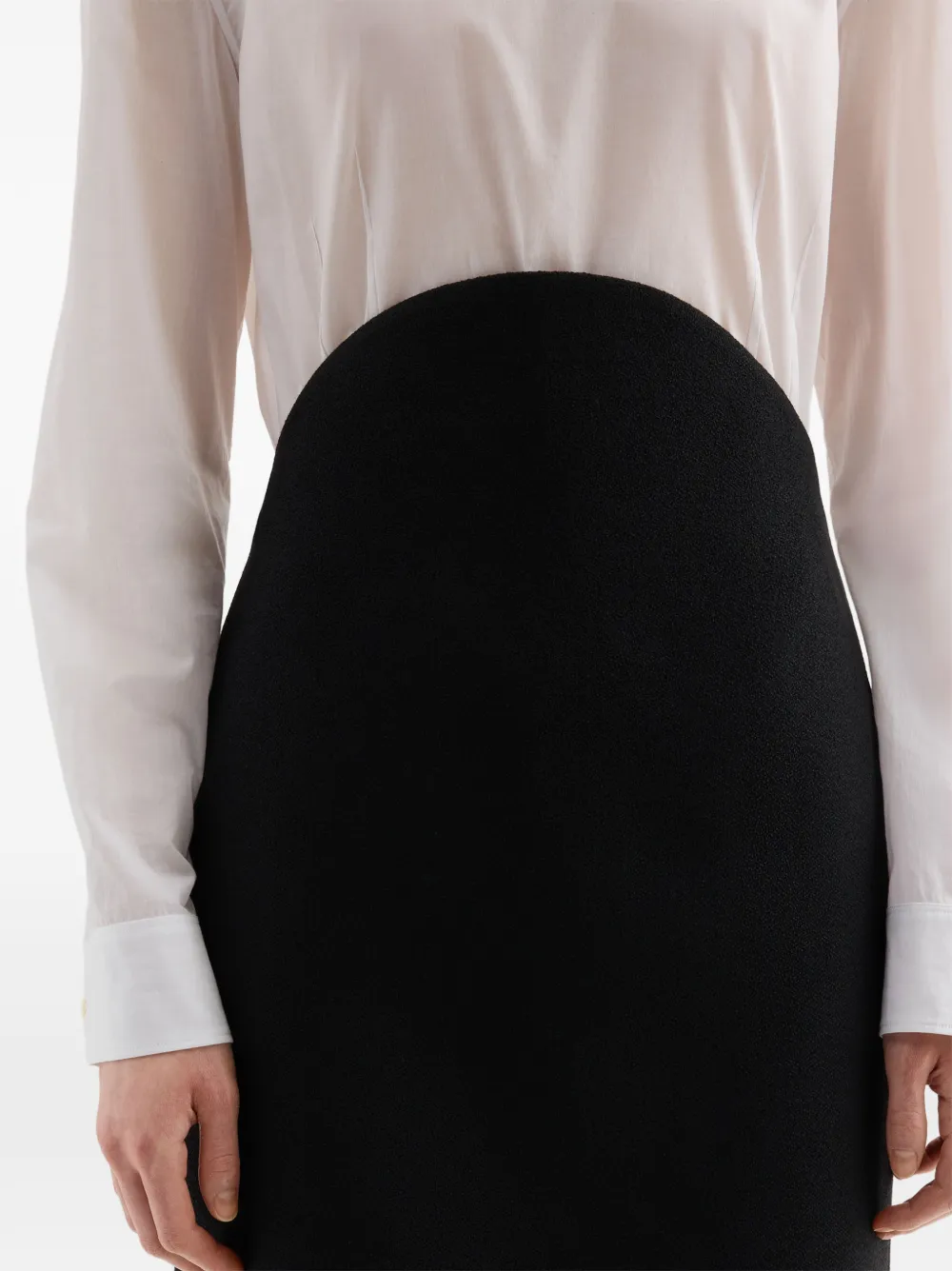 Jil Sander Sablé wollen rok Zwart