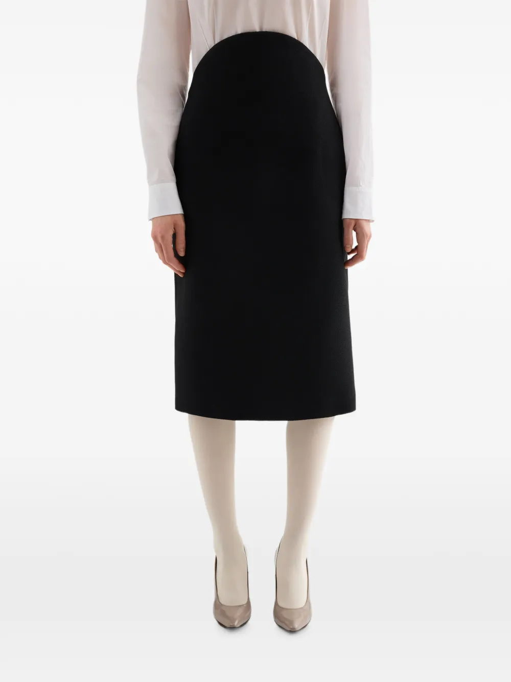Jil Sander Sablé wollen rok Zwart