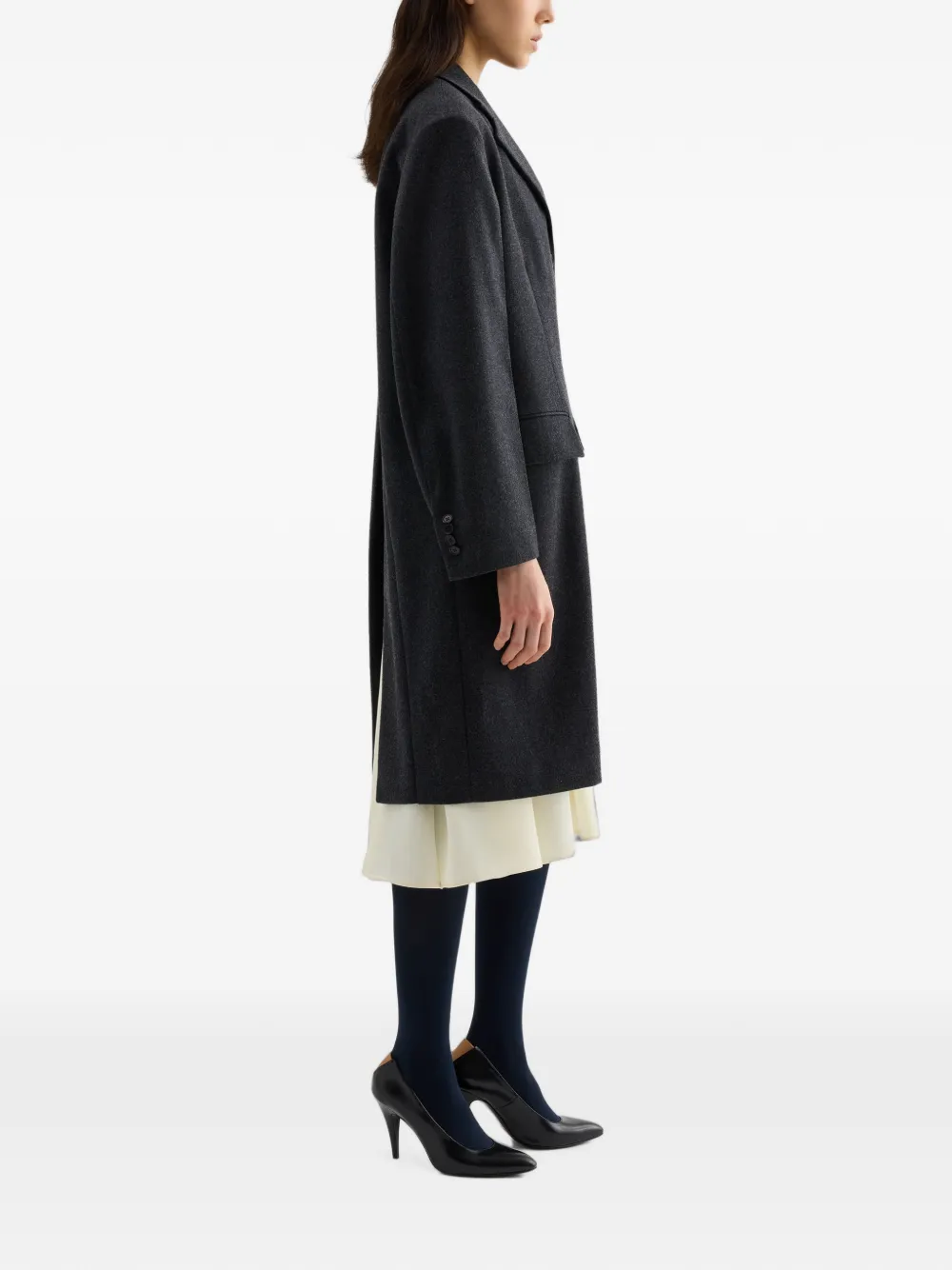 Jil Sander Jas van vervilte wol Grijs