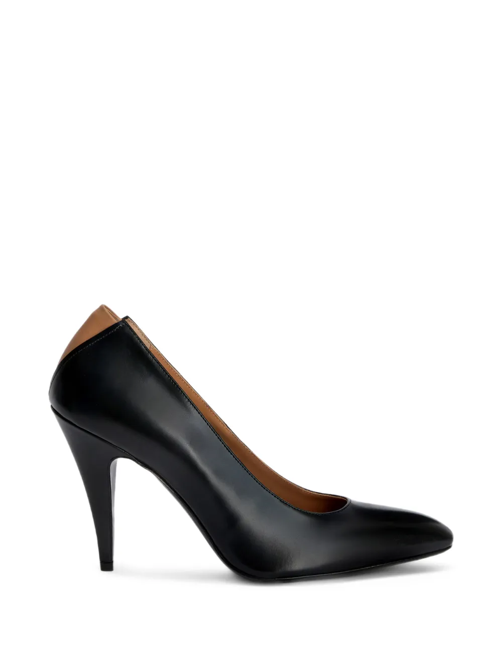 Jil Sander pointed-toe V-shaped back pumps