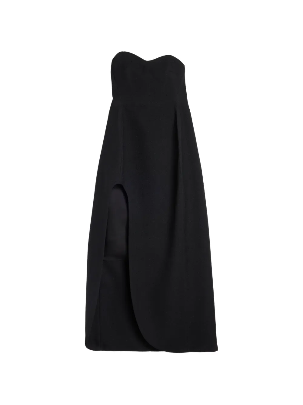 Jil Sander Sablé wollen bustier-jurk Zwart