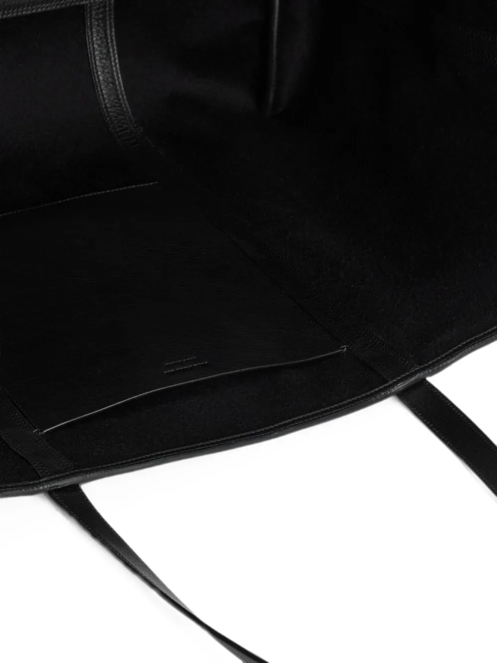 Jil Sander Foro shopper van leer met textuur Zwart