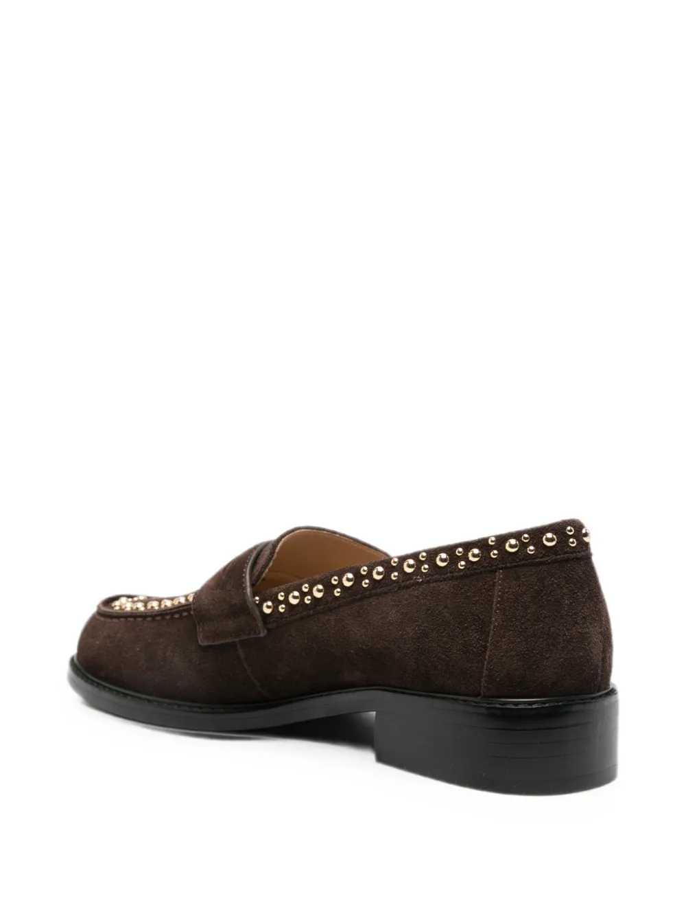 Furla College stud-embellished leather loafers Bruin