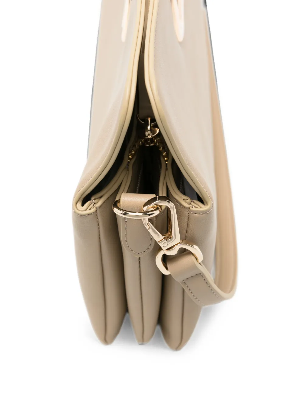 TWINSET Shopper met uitgesneden handvat Beige