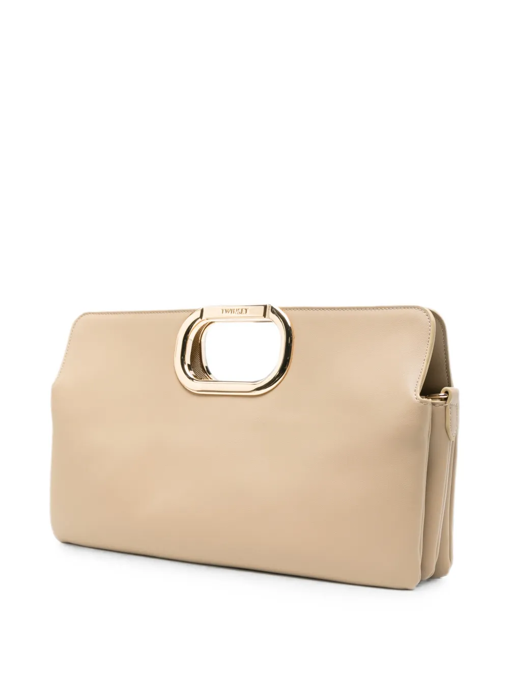 TWINSET Shopper met uitgesneden handvat Beige