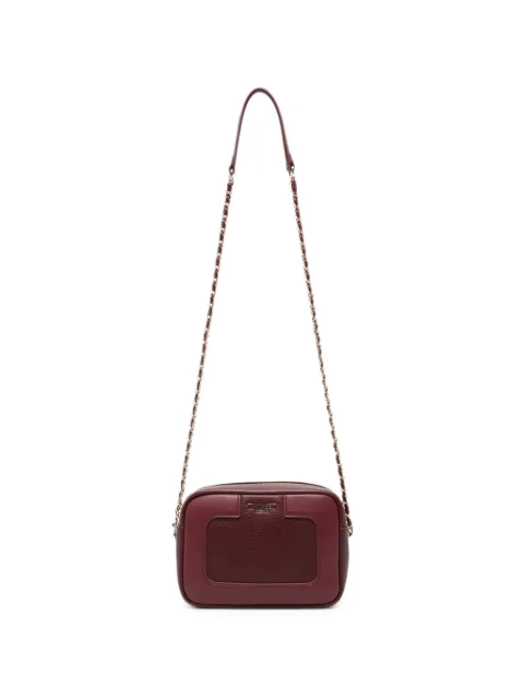 TWINSET bolsa crossbody con placa del logo y correa de cadena