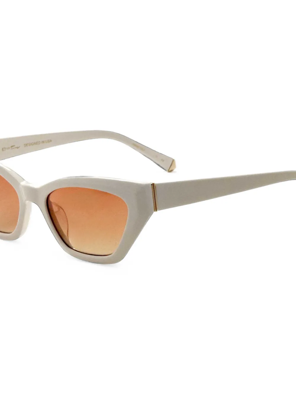 TURA Kate Young Delila cat-eye sunglasses Wit