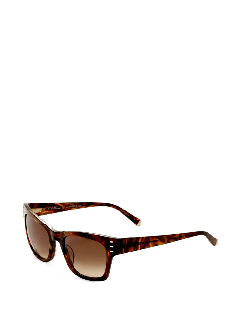 TURA x Kate Young Ramona rectangle-frame sunglasses