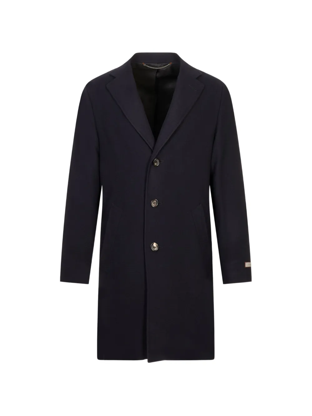 Canali single-breasted notched-lapels coat - Blu