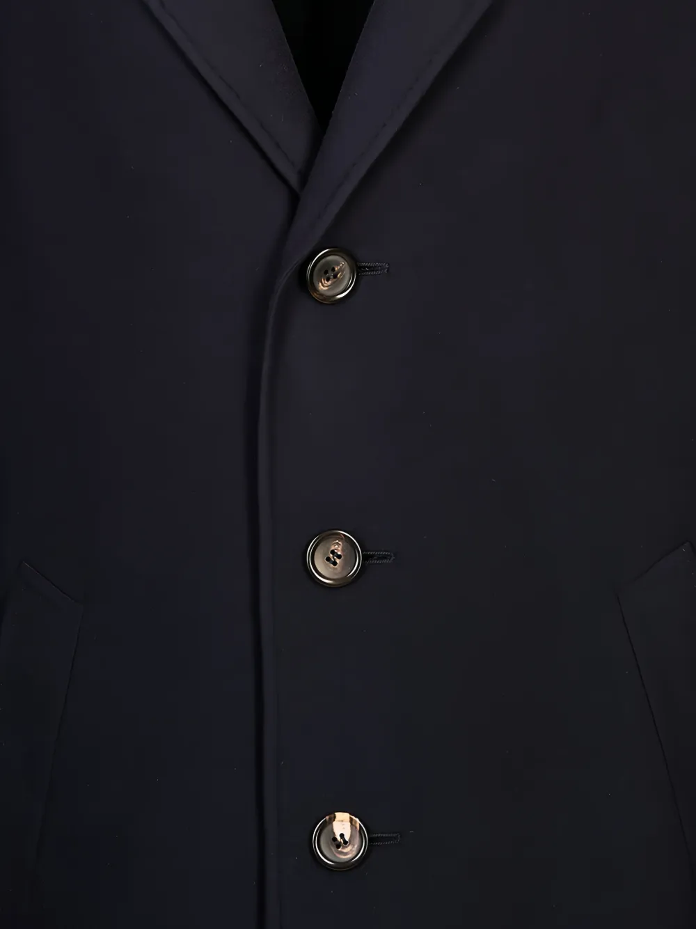 Canali Mantel met enkele rij knopen Blauw
