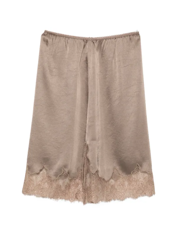 Citizens of Humanity Lace-trim Mini Skirt in Neutrals