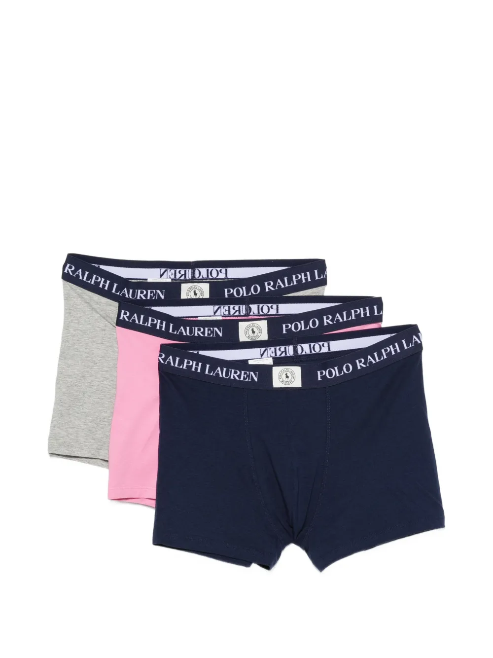 Polo Ralph Lauren logo-waistband boxer briefs set of three - Grigio