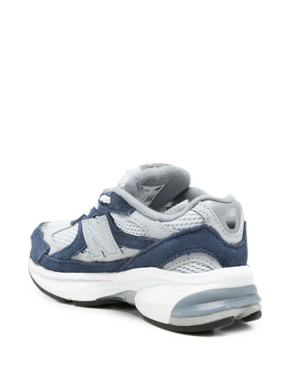 New Balance Kids logo-patch panelled sneakers Blauw