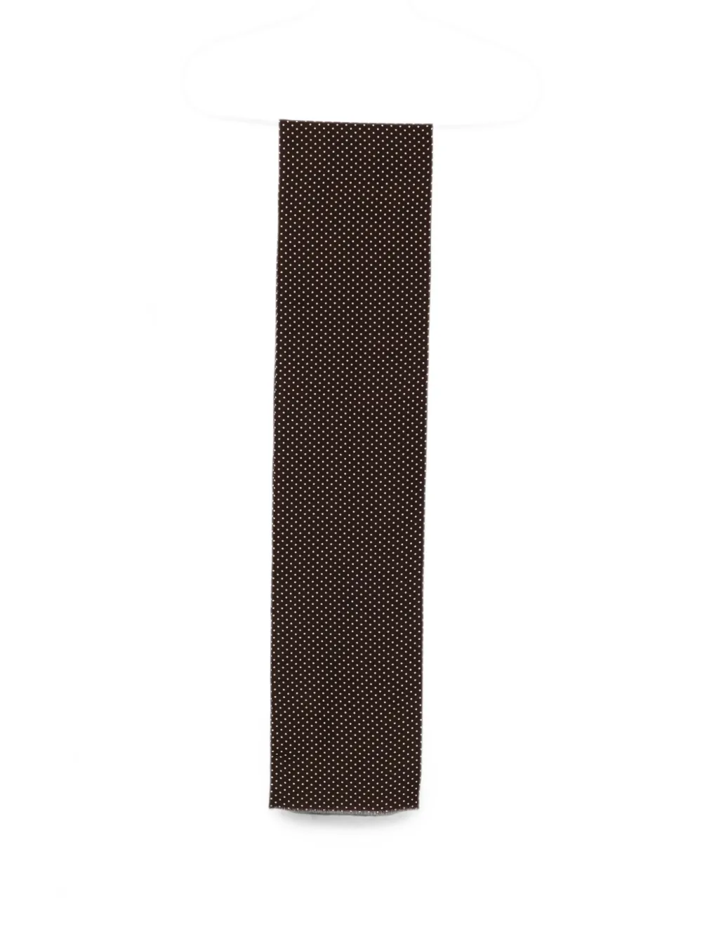 Cenere GB polka-dot fringed scarf - Braun