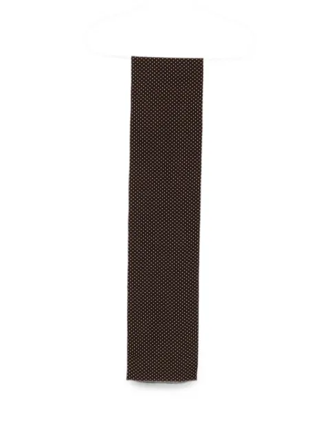 Cenere GB polka-dot fringed scarf