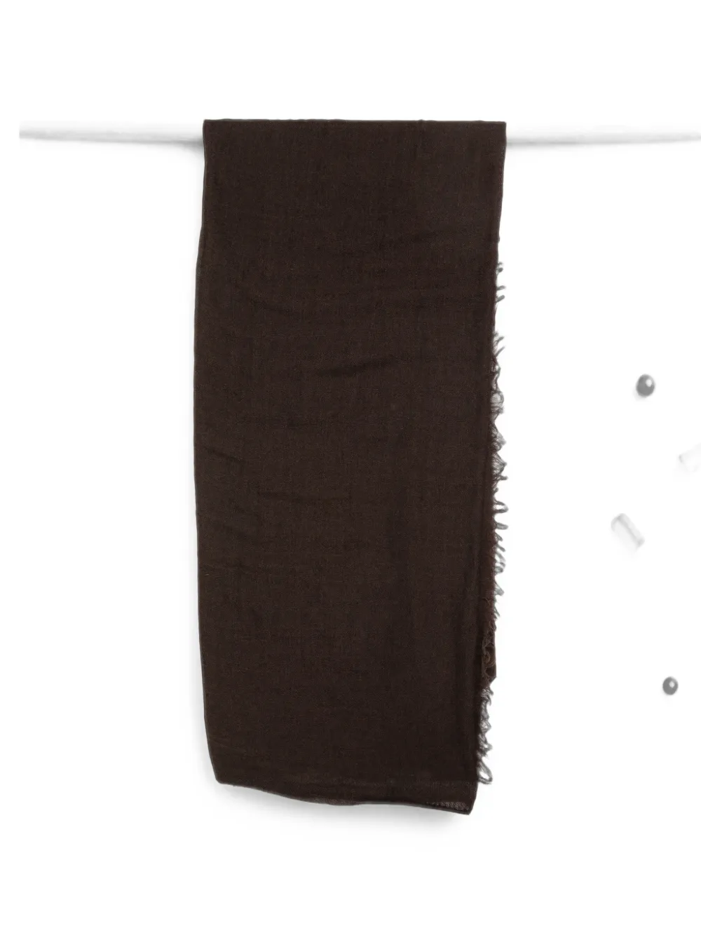 Cenere GB frayed-edge scarf - Braun