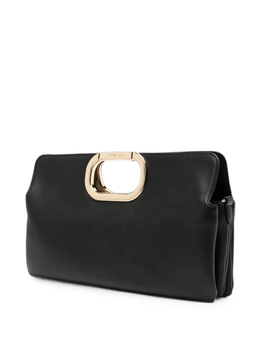 TWINSET Shopper met gegraveerd logo Zwart