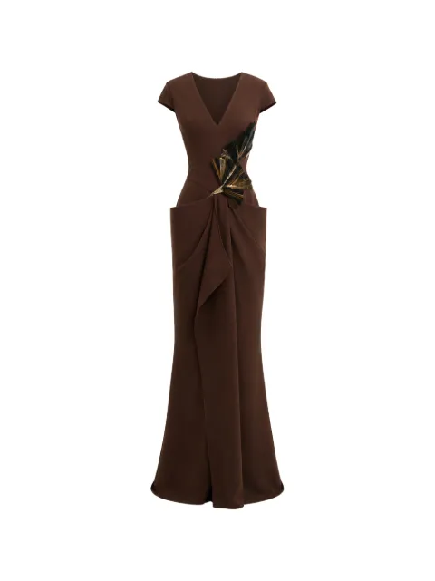Gemy Maalouf robe drapée à ornements