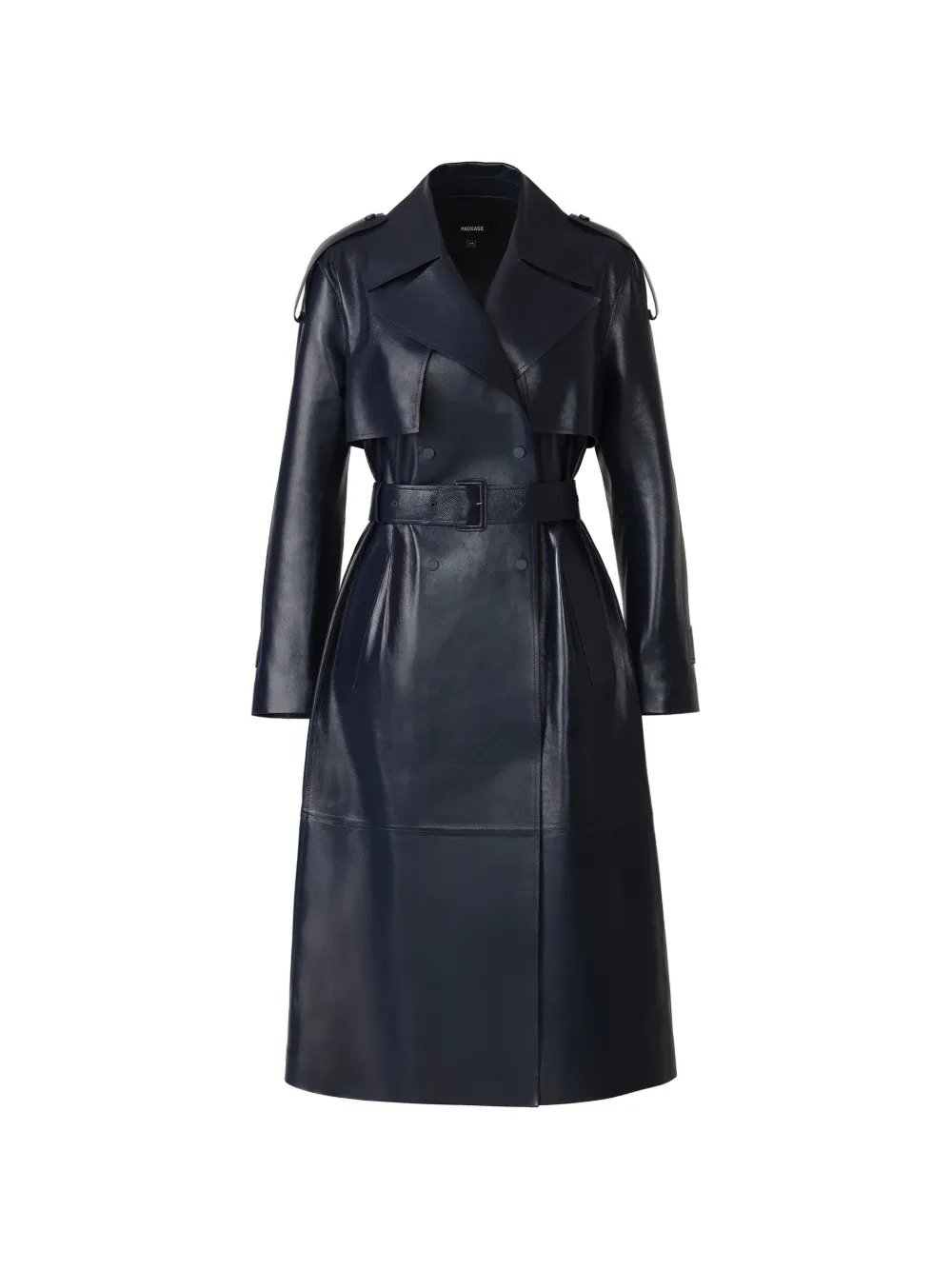 Mackage Carmela Leather Coat In Blue