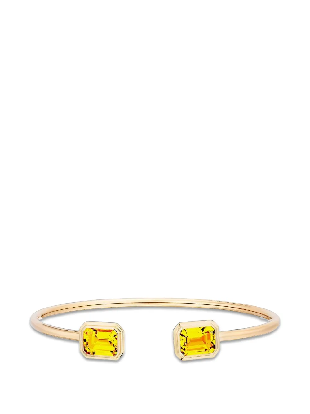 Goshwara Manhattan citrine-gemstone bangle - Gold