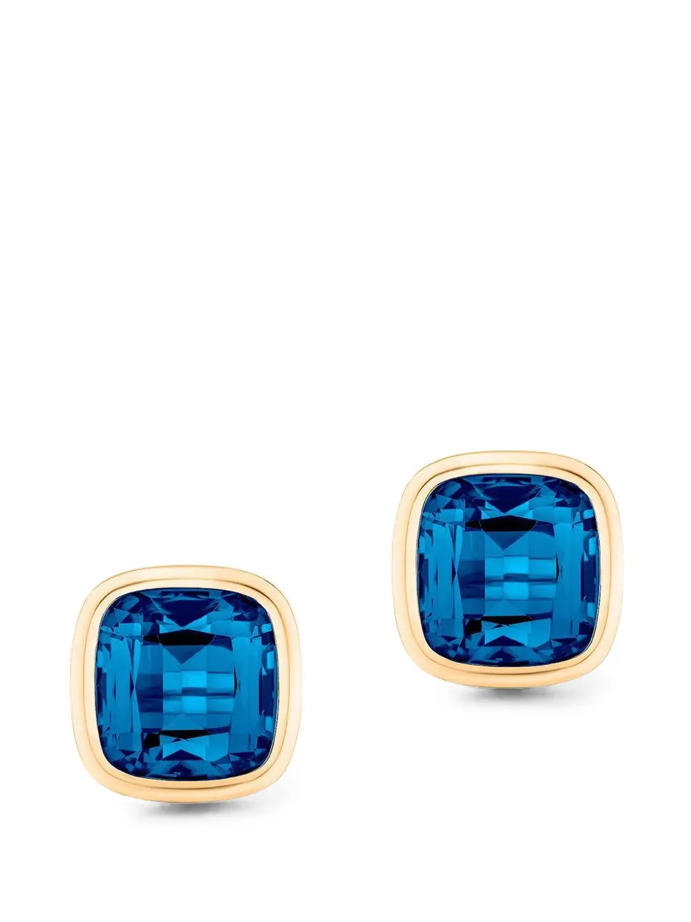 Goshwara Manhattan blue topaz stud earrings - Gold
