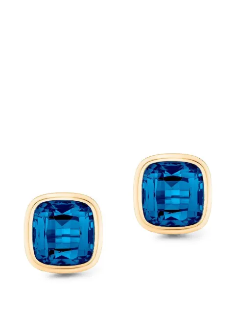 Goshwara aretes Manhattan con topacio azul