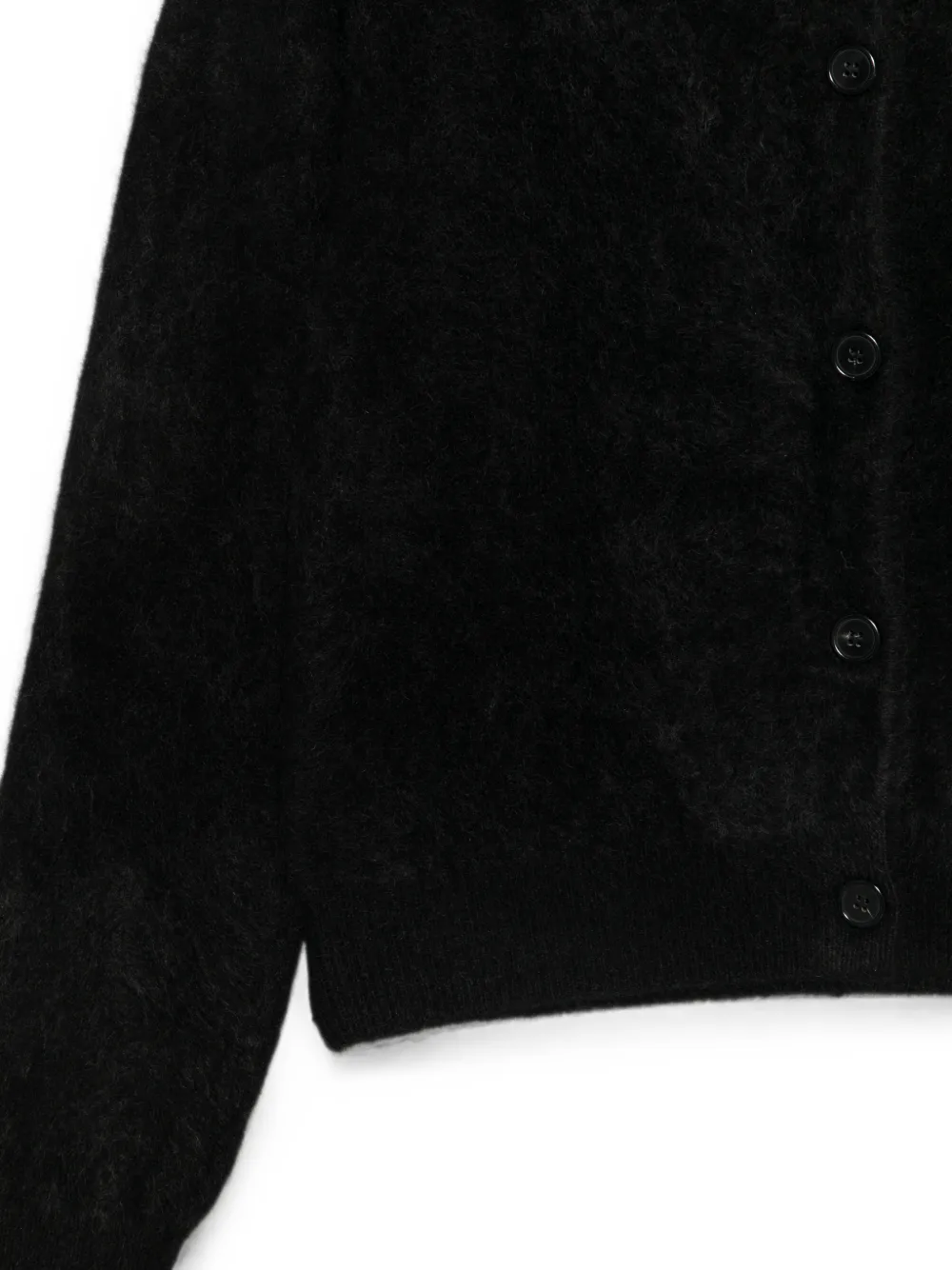 Thom Krom brushed-knit button-up cardigan Zwart