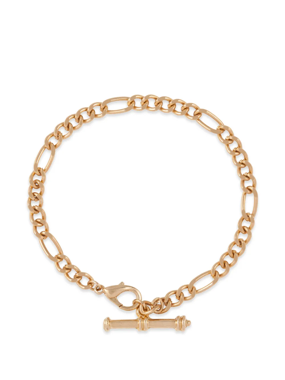 Susan Caplan Vintage 1990s Rediscovered T-bar figaro bracelet - Gold