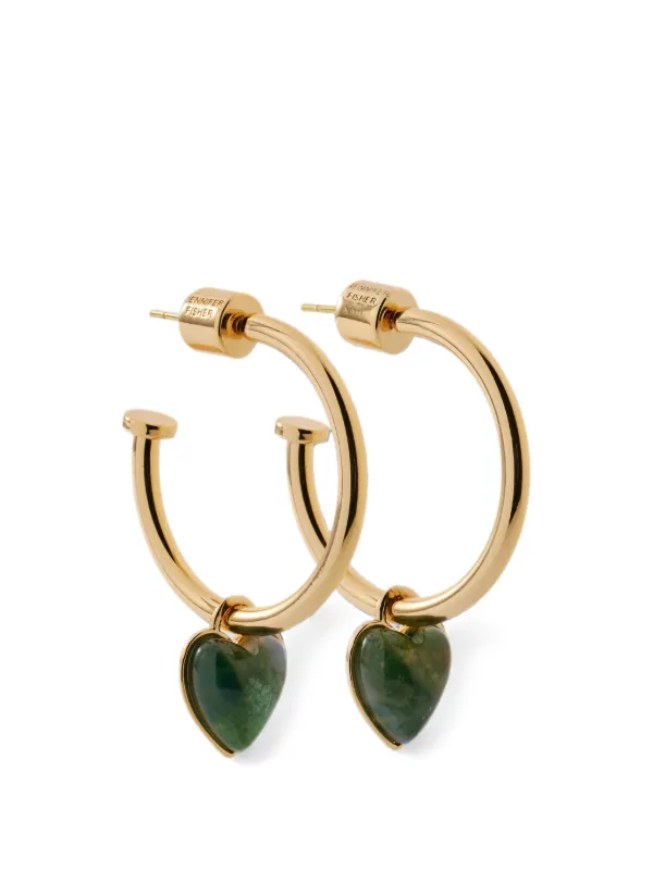 Jennifer Fisher Huggie-hoop Agate Earrings in Gold