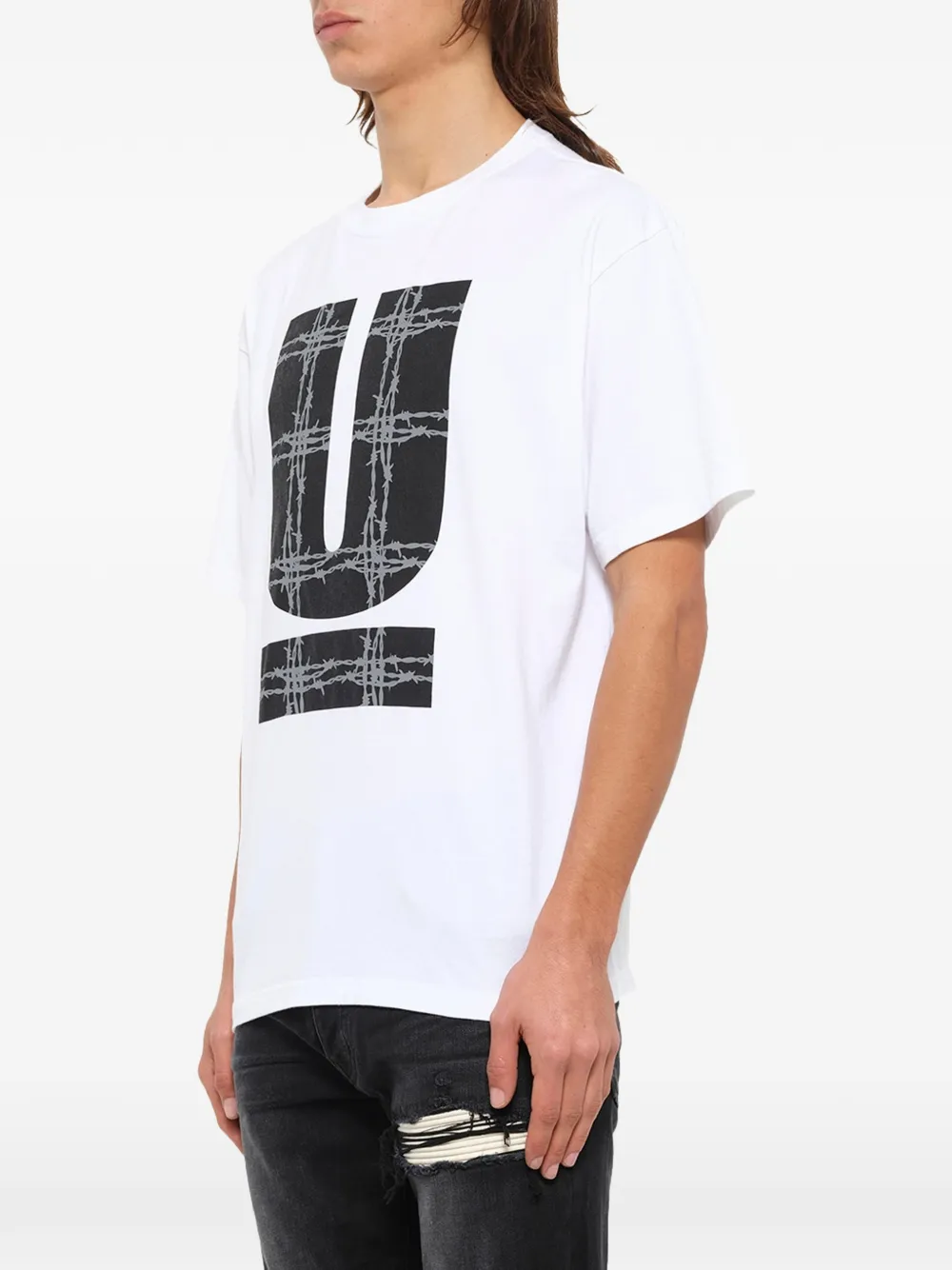 Undercover Barbed U T-shirt Wit