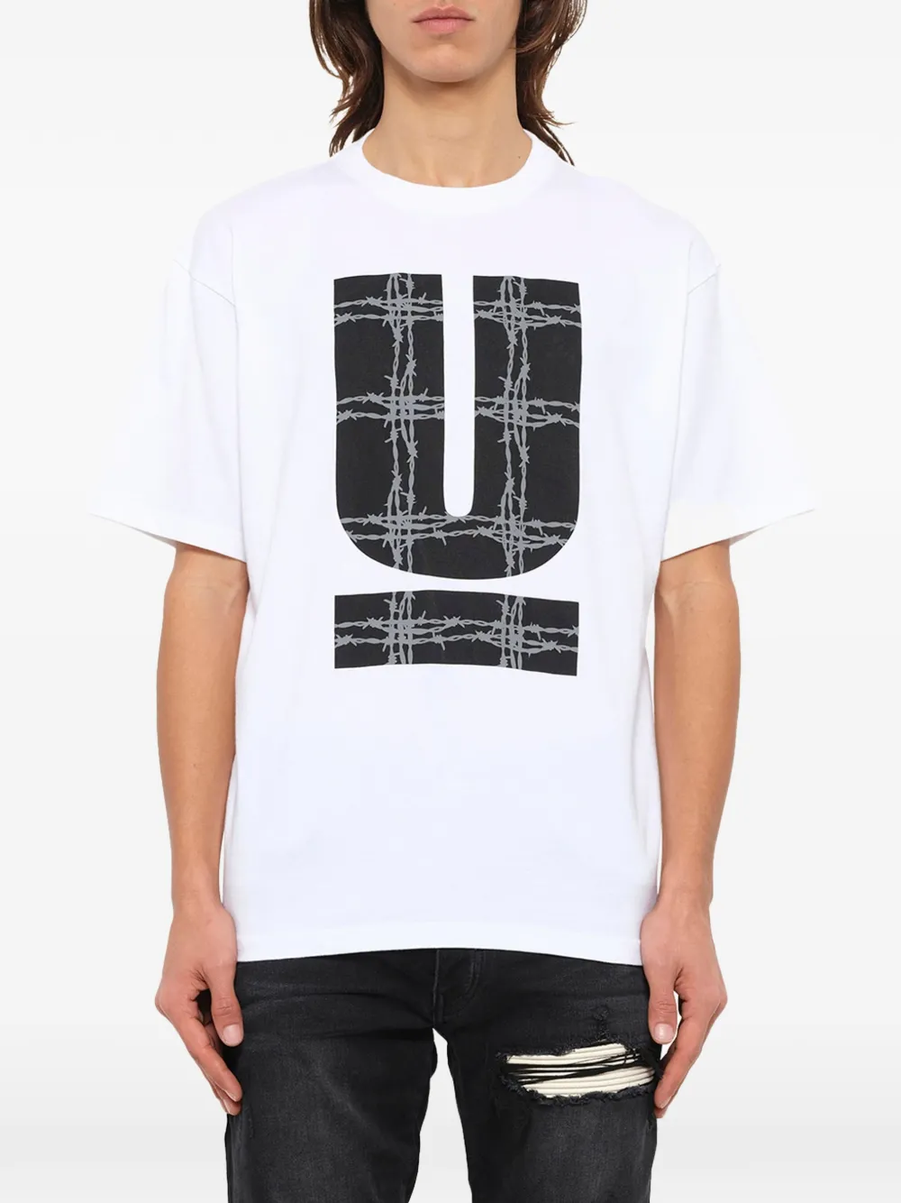 Undercover Barbed U T-shirt Wit